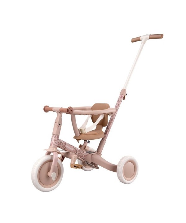 10150 Triciclo con Barra Rosa Flores