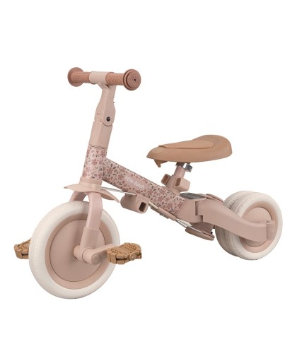 10152 Triciclo con Barra Rosa Flores