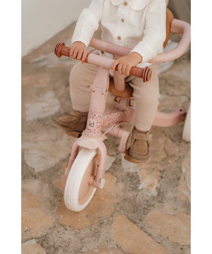 10157 Triciclo con Barra Rosa Flores