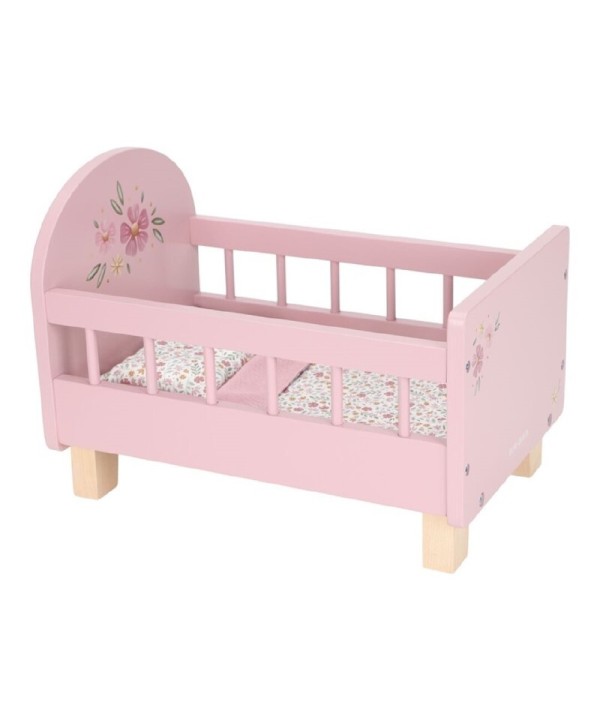 11201 Camita de Madera Flores y Mariposa