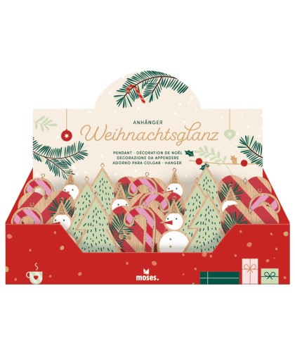 11358 Navidad Adorno para colgar de madera