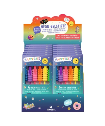 11359 Bolígrafos Neón de Gel - Set 6 Ud.