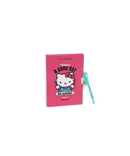 11551 Diario personal + boli con tinta normal e invisible Hello Kitty - Today is a good day to smile
