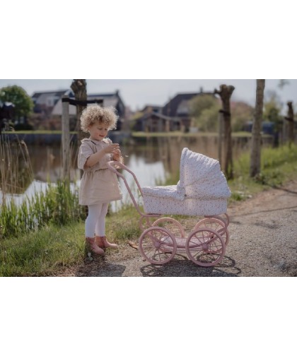 11601 Carrito Muñecas Metal Flores