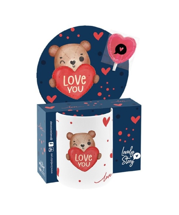 11800 Taza Ceramica 330ML Love You Oso