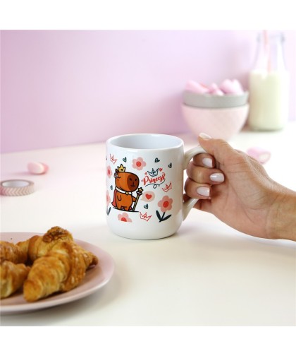 11809 Taza Ceramica 330ML - Princesa Capibara