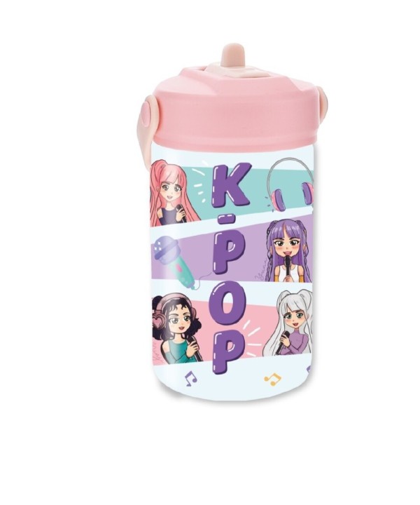 11908 Botella Tritan 350ML K-Pop Rosa