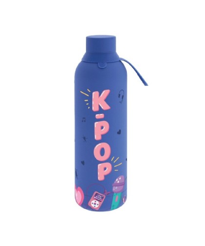 11920 Botella Termica 710ML K-Pop Azul Oscuro