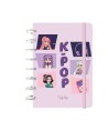 11939 Libreta A5 Hoja Cuadricula K-Pop Rosa