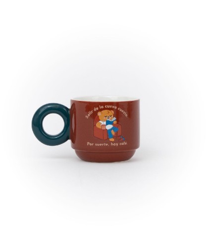12049 Taza apilable - Salir de la cueva cuesta. Por suerte, hay café.