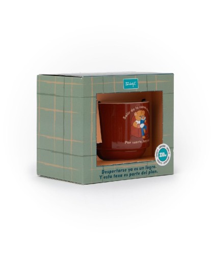12055 Taza apilable - Salir de la cueva cuesta. Por suerte, hay café.
