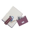 12092 Set de libreta A6 + monedero + llavero