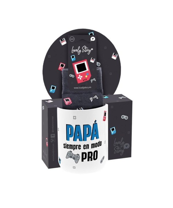 12112 Pack Taza y Calcetines - Taza Papá Siempre en Modo Pro