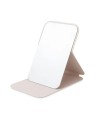 12342 Espejo compacto irrompible de acero inoxidable Patrimonio beige