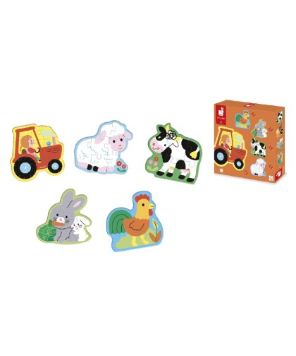 12470 5 Puzzles Evolutivos Granja