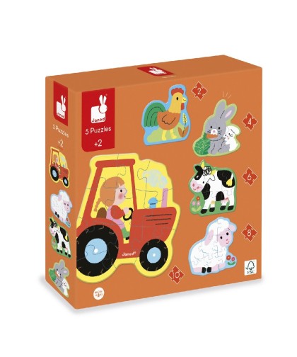 12478 5 Puzzles Evolutivos Granja