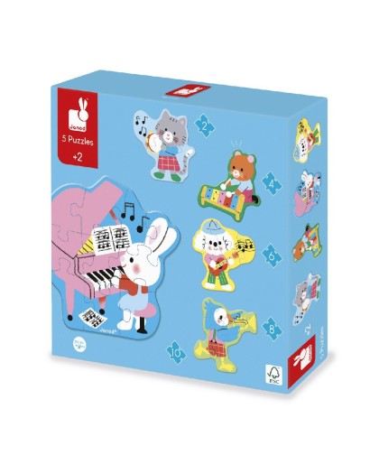 12487 5 Puzzles Evolutivos Musica