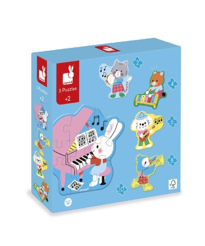 12488 5 Puzzles Evolutivos Musica