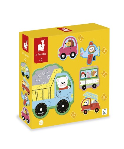 12500 5 Puzzles Evolutivos Vehiculos