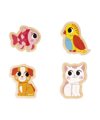 12623 4 Puzzles Evolutivos - Animales de Compañia