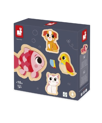 12630 4 Puzzles Evolutivos - Animales de Compañia