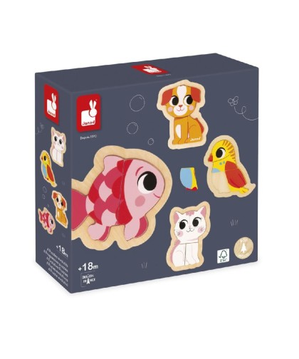 12631 4 Puzzles Evolutivos - Animales de Compañia