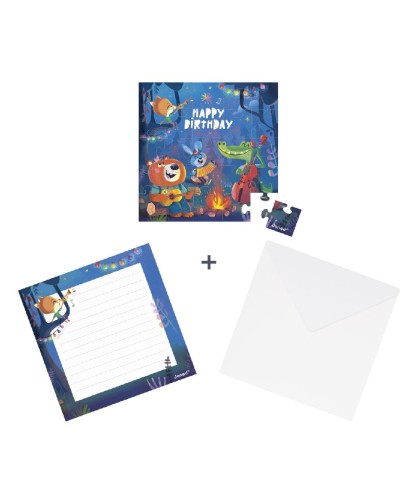 12800 Tarjeta Puzzle Cumpleaños Bosque