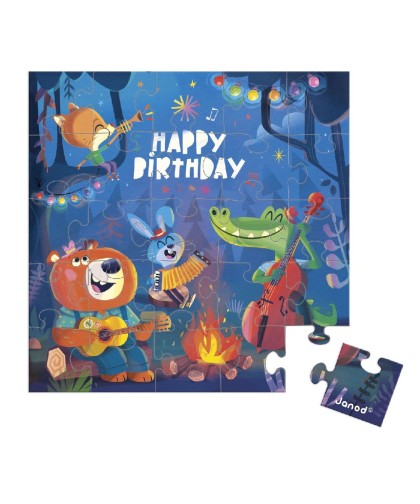12802 Tarjeta Puzzle Cumpleaños Bosque