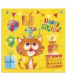 12807 Tarjeta Puzzle Cumpleaños Gato