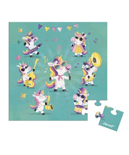12817 Tarjeta Puzzle Fiesta de Unicornios