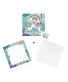 12820 Tarjeta Puzzle Mama Unicornio y su Bebe