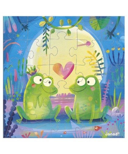 12831 Tarjeta Puzzle Amor en el Estanque