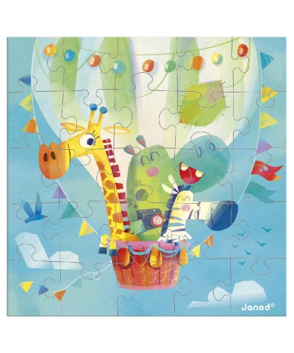 12836 Tarjeta Puzzle Vuelo en Globo