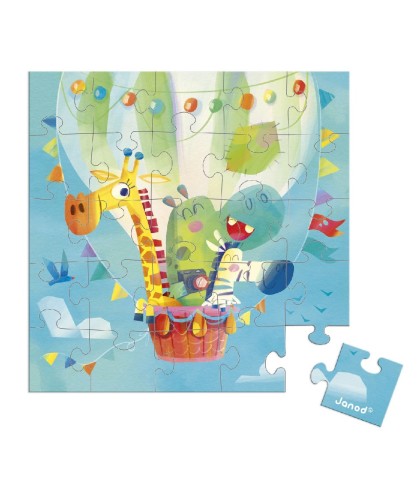12837 Tarjeta Puzzle Vuelo en Globo