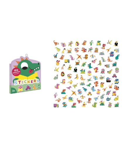 12864 100 Pegatinas Dinosaurios