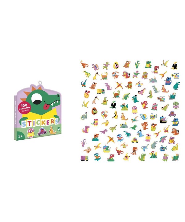 12864 100 Pegatinas Dinosaurios