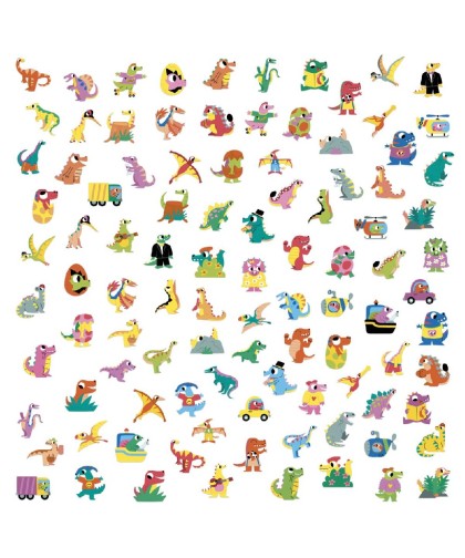 12865 100 Pegatinas Dinosaurios