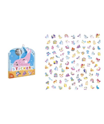 12871 100 Pegatinas Unicornios