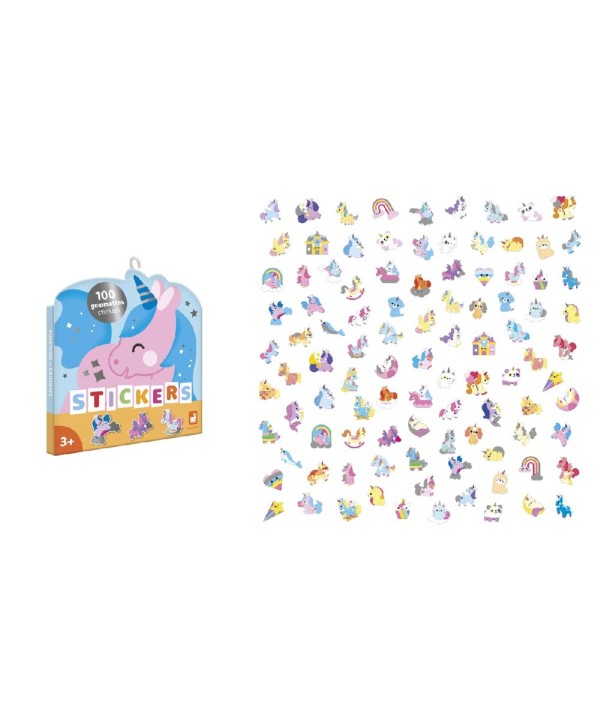 12871 100 Pegatinas Unicornios