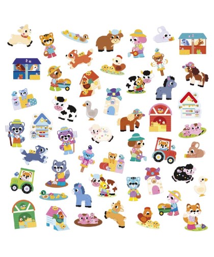 12879 50 Pegatinas Grandes - Granja