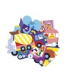 12891 50 Pegatinas Grandes - Vehiculos