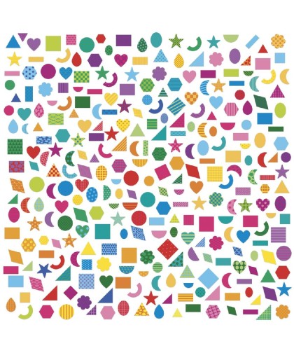 12895 300 Pegatinas - Formas Geometricas