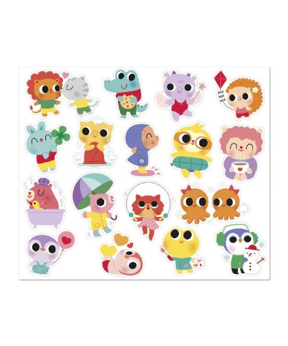 12903 100 Pegatinas - Bebes Animales