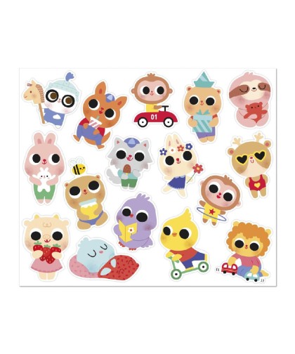 12905 100 Pegatinas - Bebes Animales