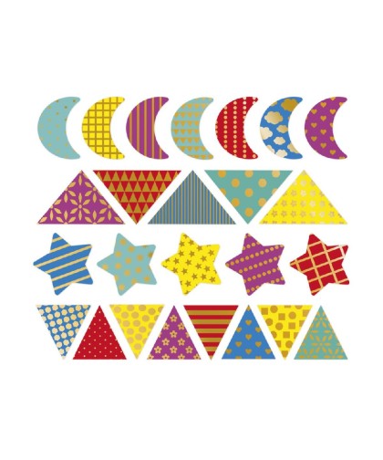 12913 150 Pegatinas - Formas Geometricas