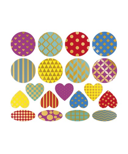12914 150 Pegatinas - Formas Geometricas