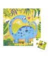 12997 Tarjeta Puzle Mama Dinosaurio y Su Bebe