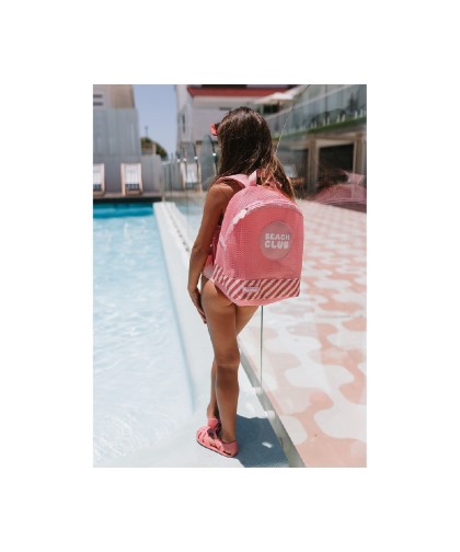 13069 Mochila Infantil Antiarena Stripes Bloom Blush
