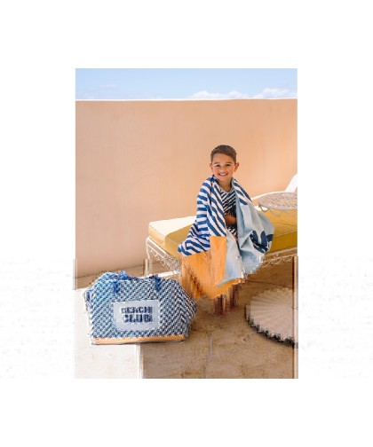 13096 Toalla Playa Microfibra Stripes Blues