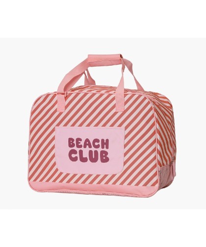 13103 Bolso de Playa con Rejilla Stripes Bloom Blush